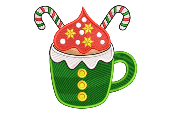 Christmas Mug Embroidery Design