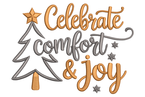 Christmas Words Embroidery Design
