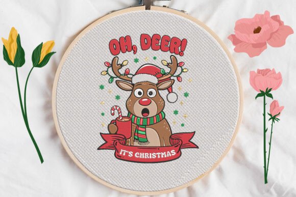 Funny Christmas Cute Reindeer